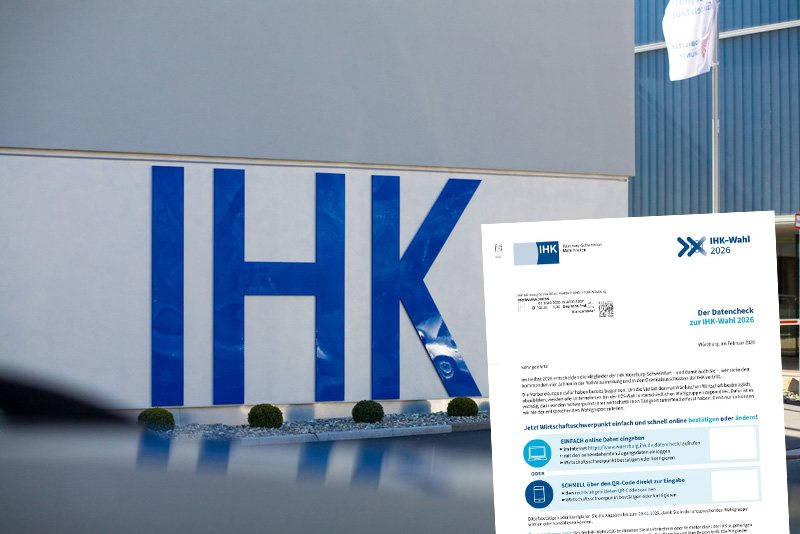Offizielles Anschreiben zum Datencheck der IHK Würzburg-Schweinfurt 2026